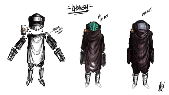 The original concept for "Khonsu" from my newest title Trigger Saint.